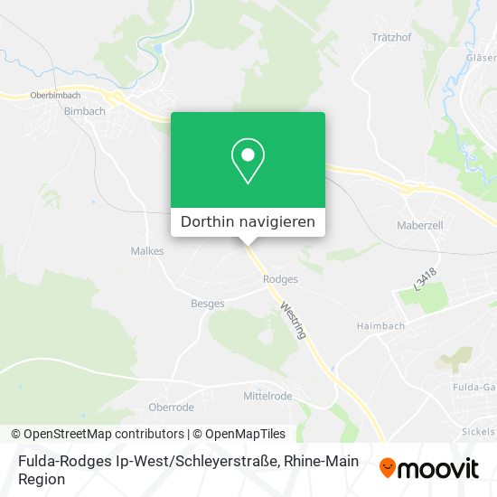 Fulda-Rodges Ip-West / Schleyerstraße Karte