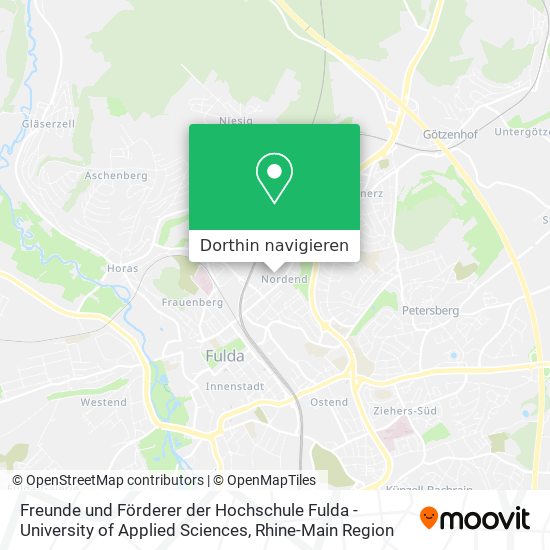Freunde und Förderer der Hochschule Fulda - University of Applied Sciences Karte