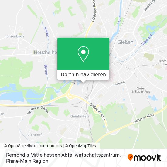 Remondis Mittelhessen Abfallwirtschaftszentrum Karte