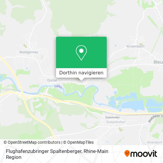 Flughafenzubringer Spaltenberger Karte