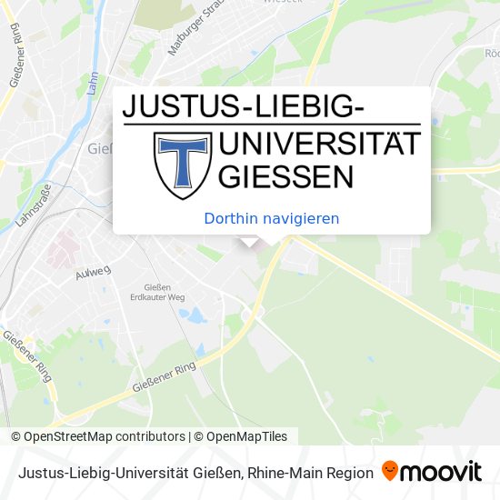 Justus-Liebig-Universität Gießen Karte