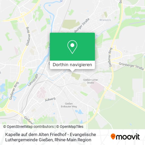Kapelle auf dem Alten Friedhof - Evangelische Luthergemeinde Gießen Karte