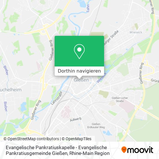 Evangelische Pankratiuskapelle - Evangelische Pankratiusgemeinde Gießen Karte