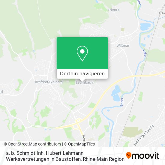 a. b. Schmidt Inh. Hubert Lehmann Werksvertretungen in Baustoffen Karte