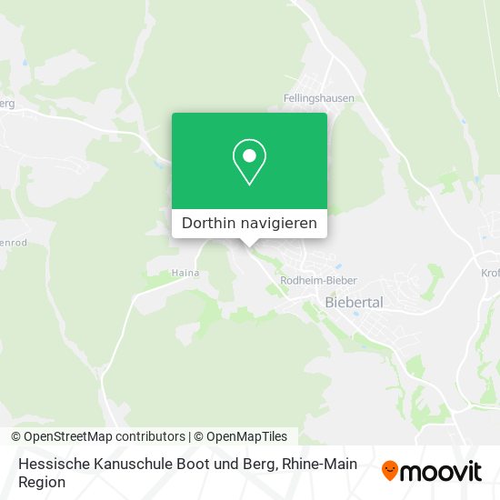 Hessische Kanuschule Boot und Berg Karte