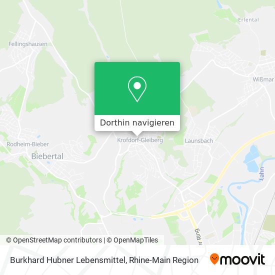 Burkhard Hubner Lebensmittel Karte