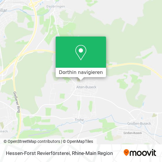 Hessen-Forst Revierförsterei Karte