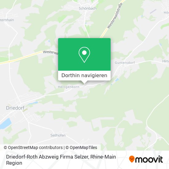 Driedorf-Roth Abzweig Firma Selzer Karte