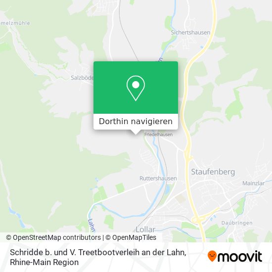 Schridde b. und V. Treetbootverleih an der Lahn Karte