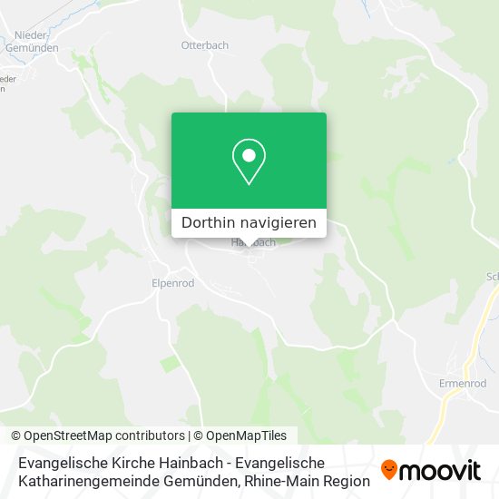 Evangelische Kirche Hainbach - Evangelische Katharinengemeinde Gemünden Karte