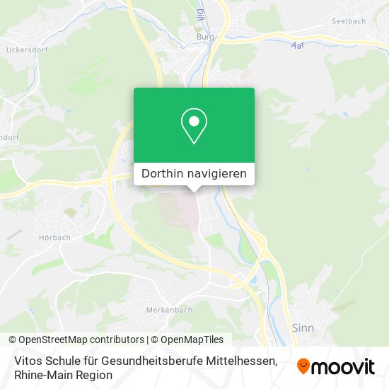 Vitos Schule für Gesundheitsberufe Mittelhessen Karte