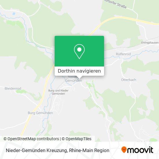 Nieder-Gemünden Kreuzung Karte