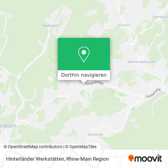 Hinterländer Werkstätten Karte