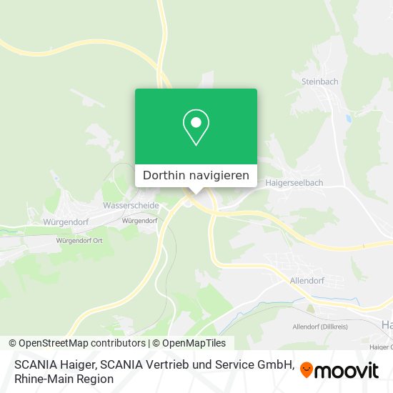 SCANIA Haiger, SCANIA Vertrieb und Service GmbH Karte