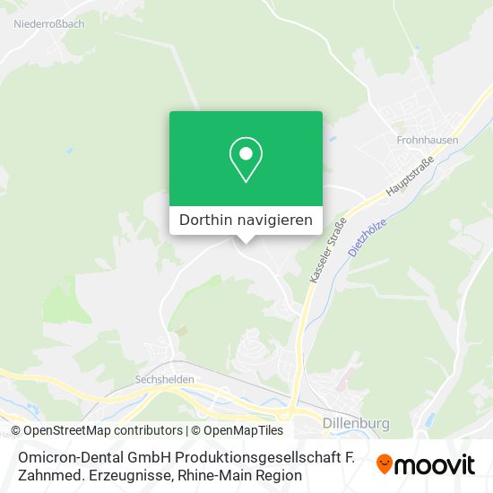 Omicron-Dental GmbH Produktionsgesellschaft F. Zahnmed. Erzeugnisse Karte