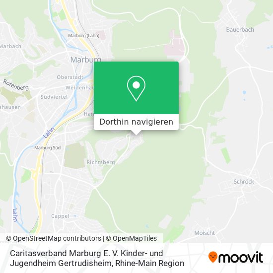 Caritasverband Marburg E. V. Kinder- und Jugendheim Gertrudisheim Karte