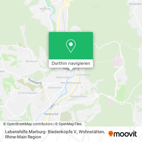 Lebenshilfe Marburg- Biedenkopfe.V., Wohnstätten Karte