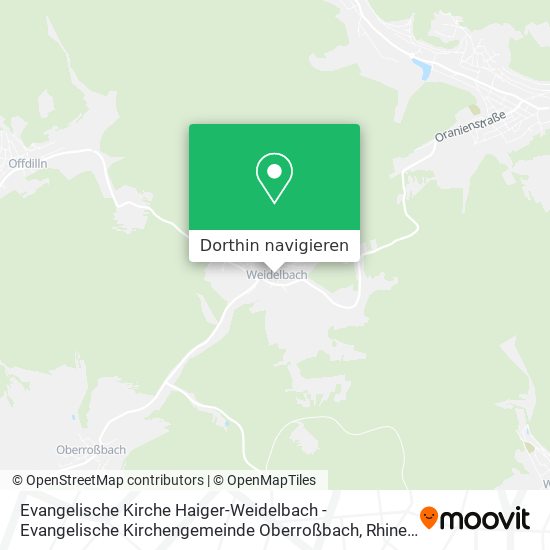 Evangelische Kirche Haiger-Weidelbach - Evangelische Kirchengemeinde Oberroßbach Karte