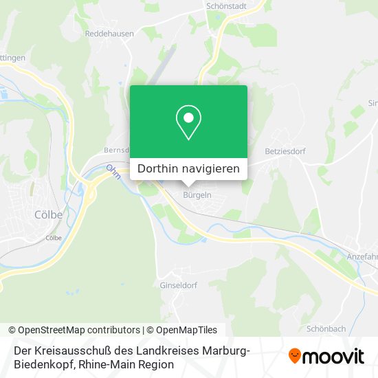 Der Kreisausschuß des Landkreises Marburg-Biedenkopf Karte