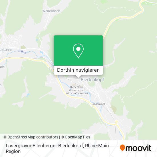 Lasergravur Ellenberger Biedenkopf Karte