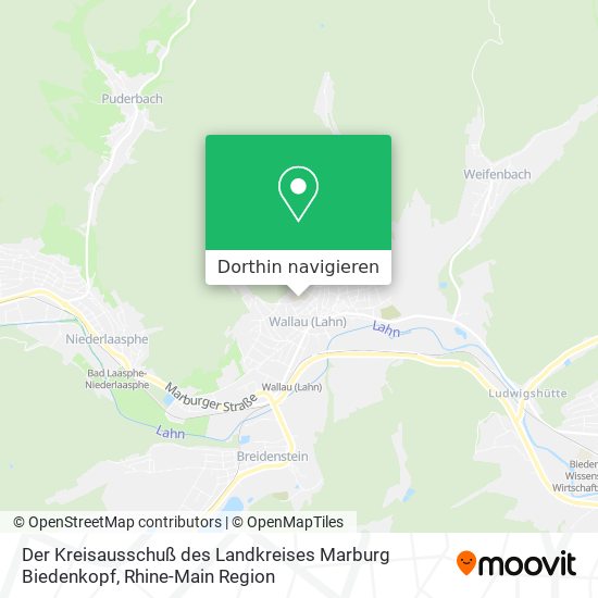 Der Kreisausschuß des Landkreises Marburg Biedenkopf Karte