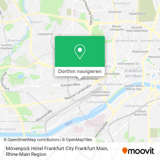 Mövenpick Hotel Frankfurt City Frankfurt Main Karte