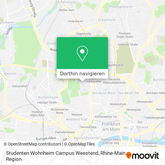 Studenten Wohnheim Campus Weestend Karte