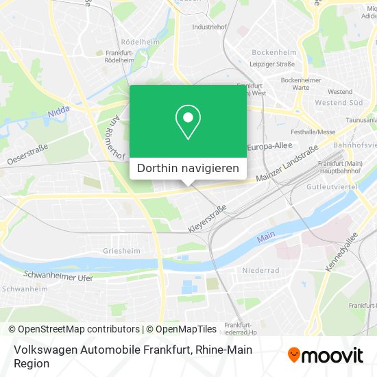 Volkswagen Automobile Frankfurt Karte