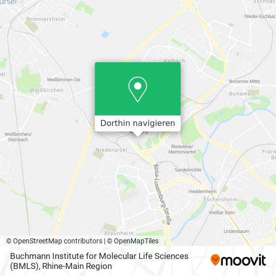 Buchmann Institute for Molecular Life Sciences (BMLS) Karte