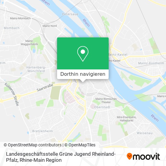 Landesgeschäftsstelle Grüne Jugend Rheinland-Pfalz Karte