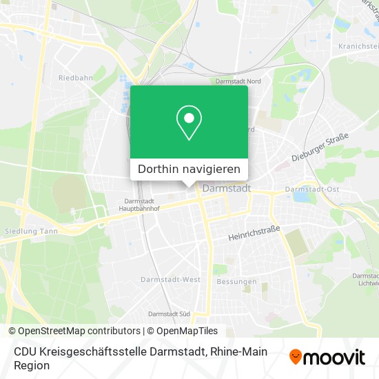 CDU Kreisgeschäftsstelle Darmstadt Karte