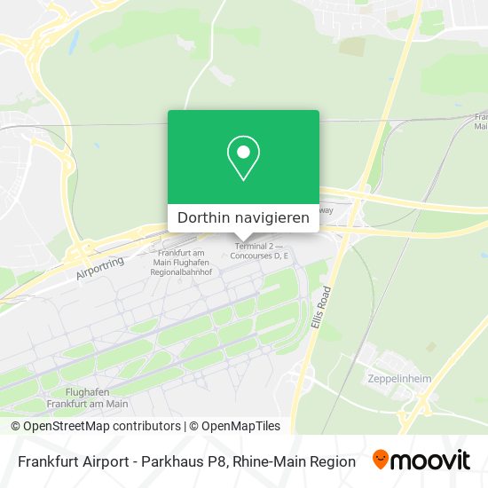 Frankfurt Airport - Parkhaus P8 Karte
