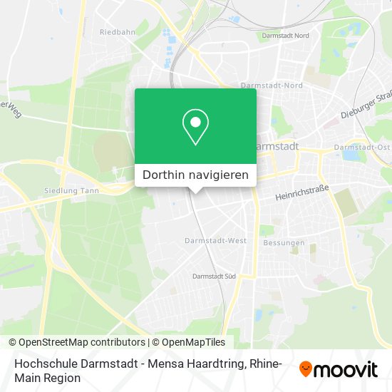 Hochschule Darmstadt - Mensa Haardtring Karte