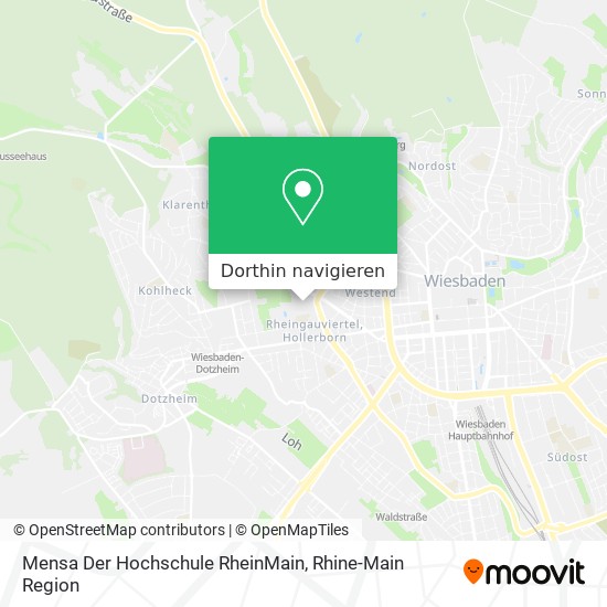 Mensa Der Hochschule RheinMain Karte