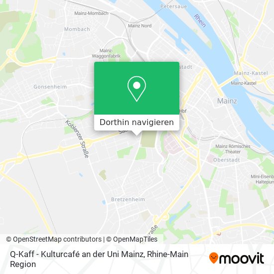 Q-Kaff - Kulturcafé an der Uni Mainz Karte