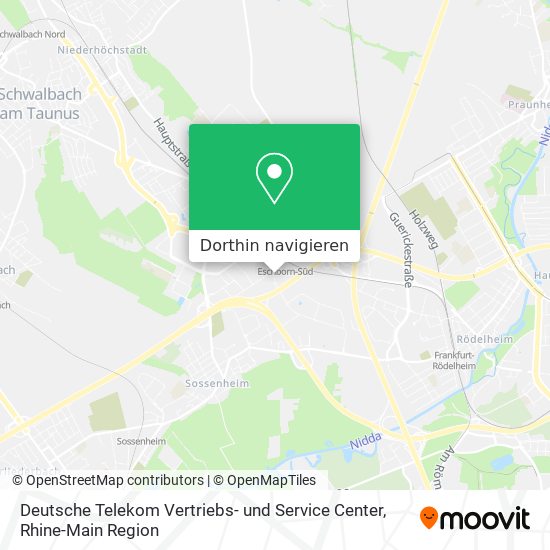 Deutsche Telekom Vertriebs- und Service Center Karte