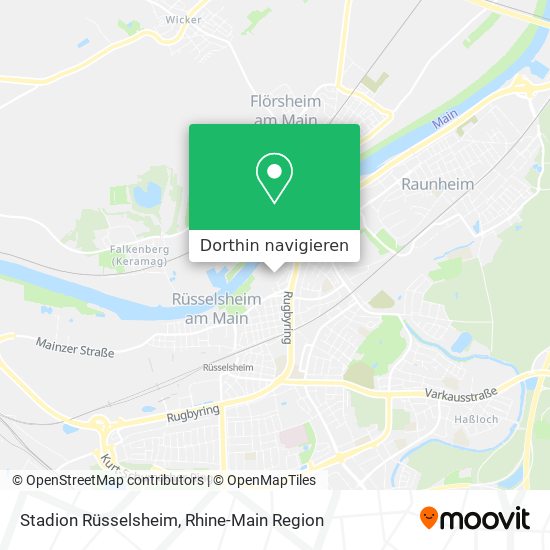Stadion Rüsselsheim Karte