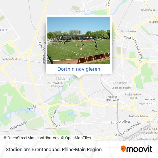 Stadion am Brentanobad Karte