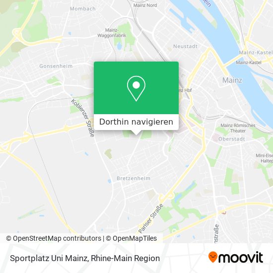 Sportplatz Uni Mainz Karte