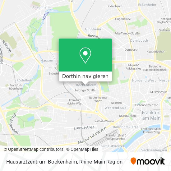 Hausarztzentrum Bockenheim Karte