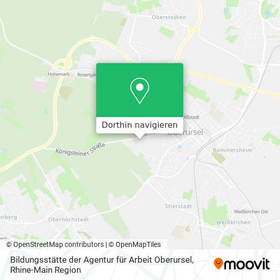 Bildungsstätte der Agentur für Arbeit Oberursel Karte