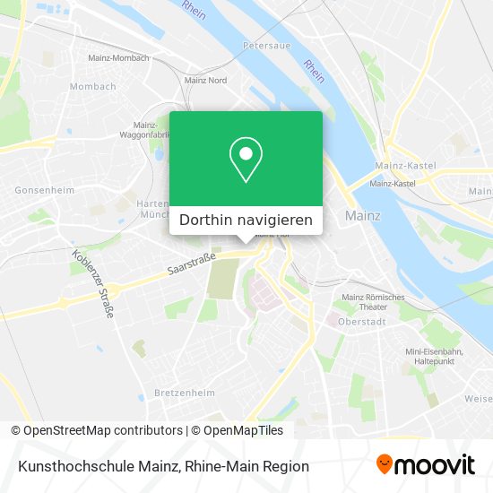 Kunsthochschule Mainz Karte