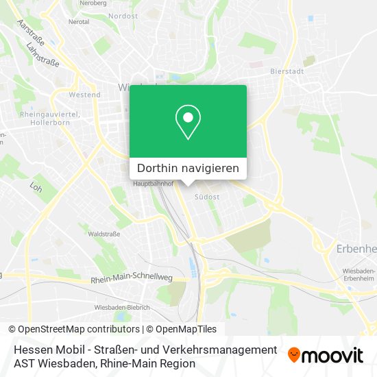 Hessen Mobil - Straßen- und Verkehrsmanagement AST Wiesbaden Karte