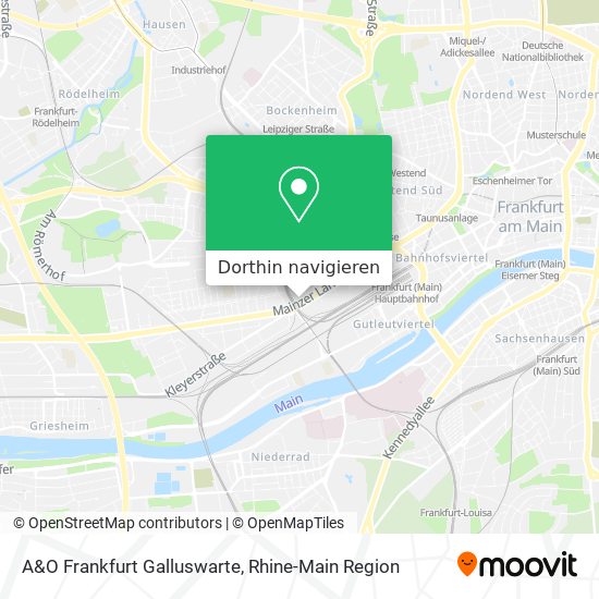 A&O Frankfurt Galluswarte Karte