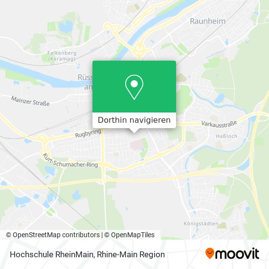Hochschule RheinMain Karte