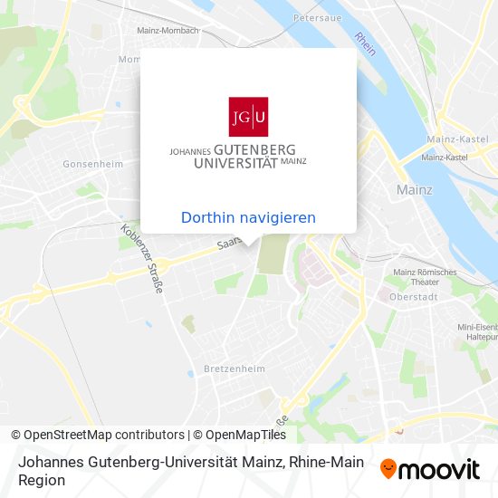 Johannes Gutenberg-Universität Mainz Karte