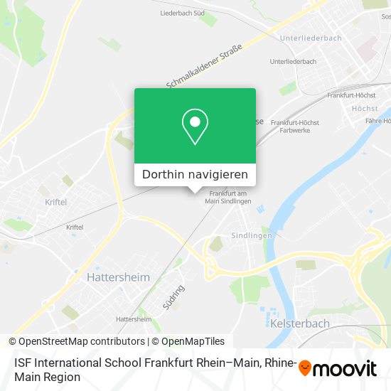 ISF International School Frankfurt Rhein–Main Karte