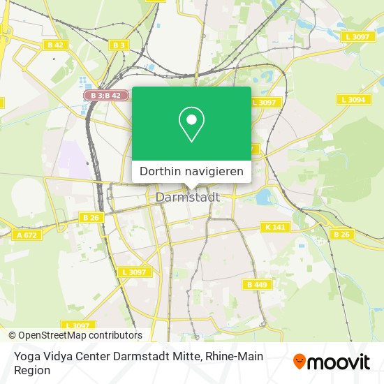 Yoga Vidya Center  Darmstadt Mitte Karte