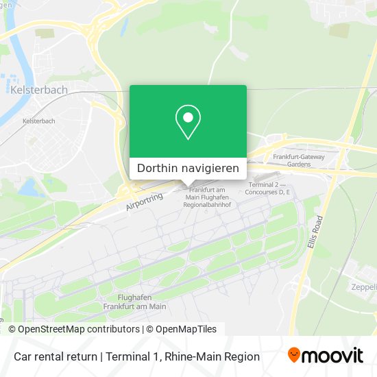 Car rental return | Terminal 1 Karte