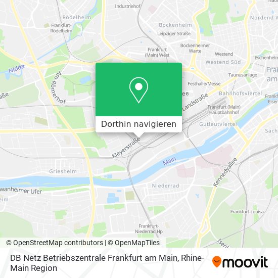 DB Netz Betriebszentrale Frankfurt am Main Karte